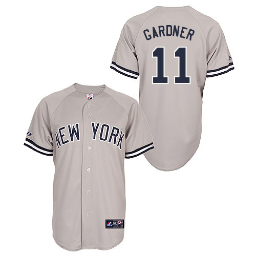 Brett Gardner #11 Youth Baseball Jersey-New York Yankees Authentic Road Gray MLB Jersey